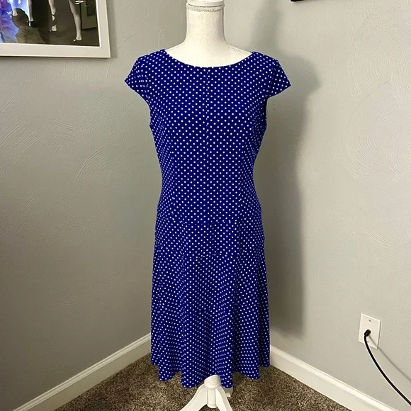 anne klein fit and flare dresses Anne Klein Twist Neck Midi Dress